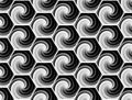 Design seamless monochrome hexagon pattern