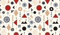 Abstract geometric seamless pattern for modern textile layered and branding design Royalty Free Stock Photo