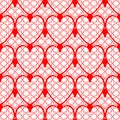 Design seamless red heart background Royalty Free Stock Photo