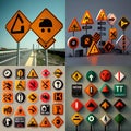 Traffic sign, road sign, signs, signage, traffic, signposts, indicative plates