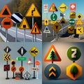 Traffic sign, road sign, signs, signage, traffic, signposts, indicative plates