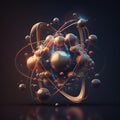 3D Images of Silver Atoms for Study and Research, Silver Atoms, Atoms, Scientific Image, Study and Research, 3D Images Royalty Free Stock Photo