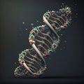 Realistic DNA illustration, 3d DNA illustration, High resolution DNA illustration, DNA, illustration, 3d illustration
