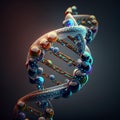 Realistic DNA illustration, 3d DNA illustration, High resolution DNA illustration, DNA, illustration, 3d illustration