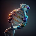 Realistic DNA illustration, 3d DNA illustration, High resolution DNA illustration, DNA, illustration, 3d illustration