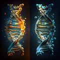 Realistic DNA illustration, 3d DNA illustration, High resolution DNA illustration, DNA, illustration, 3d illustration