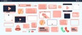 Design set for apps and websites. Scroll bar for the player. Multicolored icon templates frame video player. Realistic Royalty Free Stock Photo