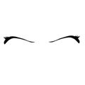 Design the shape of the eye brow. Perfect for card elements, stickers, social media, cartoons Royalty Free Stock Photo