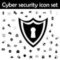 Design shield keyhole. Security icon icon. Cyber security icons universal set for web and mobile