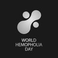 Design silver icon of world hemophilia day. Vector illustration EPS 10.