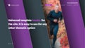 Design site header with diagonal violet-black lines and photo.