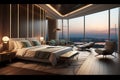 Design sophistication highend hotel room exudes opulent comfort and style