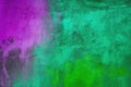 design space background abstract colorful close wall concrete old surface rough painted pattern magenta purple green bright