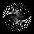 Design spiral dots backdrop Royalty Free Stock Photo
