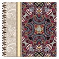 Design of spiral ornamental notebook cover