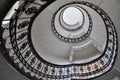 Design spiral staircase inside an old building, circular architectural shape. Spiral stairs. Royalty Free Stock Photo