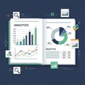 Design suggests analysis data visualization and business reporting Royalty Free Stock Photo