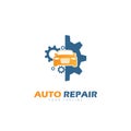 Auto Repair Logo Design Symbol Template Flat Style Vector Illustration Royalty Free Stock Photo