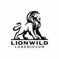 Lion wild logo illustration