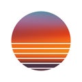 Design of Sunset striped background. Royalty Free Stock Photo