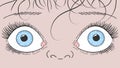 Design of surprised eyes looking Royalty Free Stock Photo