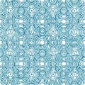 The design is symmetrical, creating a complex, seamless pattern Royalty Free Stock Photo