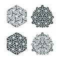 Design tattoo in the style of geometric tessellation Royalty Free Stock Photo