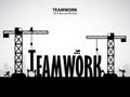 Design teamwork building concept, vector illustration.