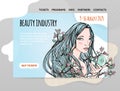 Design template for beauty and cosmetic industry. A cosmetic exhibition, fair or master class. Vector illustration for