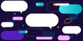 Design template with chat dialogs in an abstract digital space Royalty Free Stock Photo