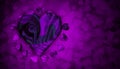 Digital art purple hearts background for copy space