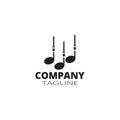design template logo equalizer and music notes