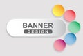 Design template modern multicolored, colorful paper cutting circle pattern