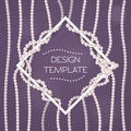 Design template with pearl strings and white frame.