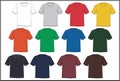 Colorful T-shirt templates Royalty Free Stock Photo