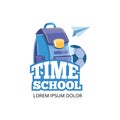 Design template with vector school emblem