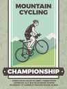 Design Template Of Vintage Poster For Bicycle Club