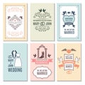 Design template of wedding invitation cards