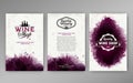 Design templates background wine stains