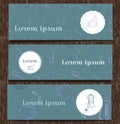 Design templates for web cover, booklets, cards, invitations and advertising. Vector set templates in conture style for Royalty Free Stock Photo
