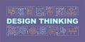 Design thinking for business word concepts purple banner