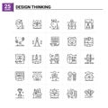 25 Design Thinking icon set. vector background Royalty Free Stock Photo