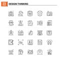 25 Design Thinking icon set. vector background Royalty Free Stock Photo