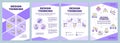 Design thinking purple brochure template