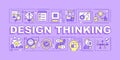 Design thinking word concepts purple banner