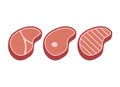 Design of three pieces of meat