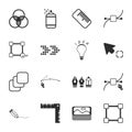 Design tool 16 icons universal set for web and mobile