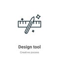 Design tool outline vector icon. Thin line black design tool icon, flat vector simple element illustration from editable creative