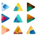 Design triangle, arrow vector logo template