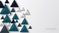 Design triangle shape 3d realistic. Futuristic Space. Vector background illustration Royalty Free Stock Photo